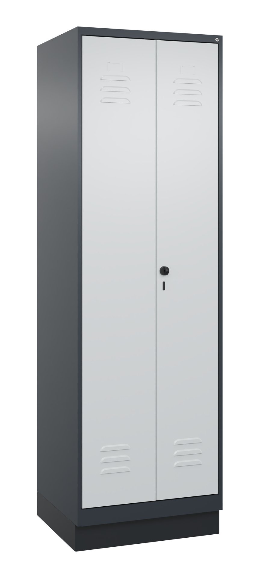 C+P Wäsche-/Kombispind Classic PLUS, Sockel, 2 Abteile, 1950x600x500mm, 7016/703 Produktbild img2 L