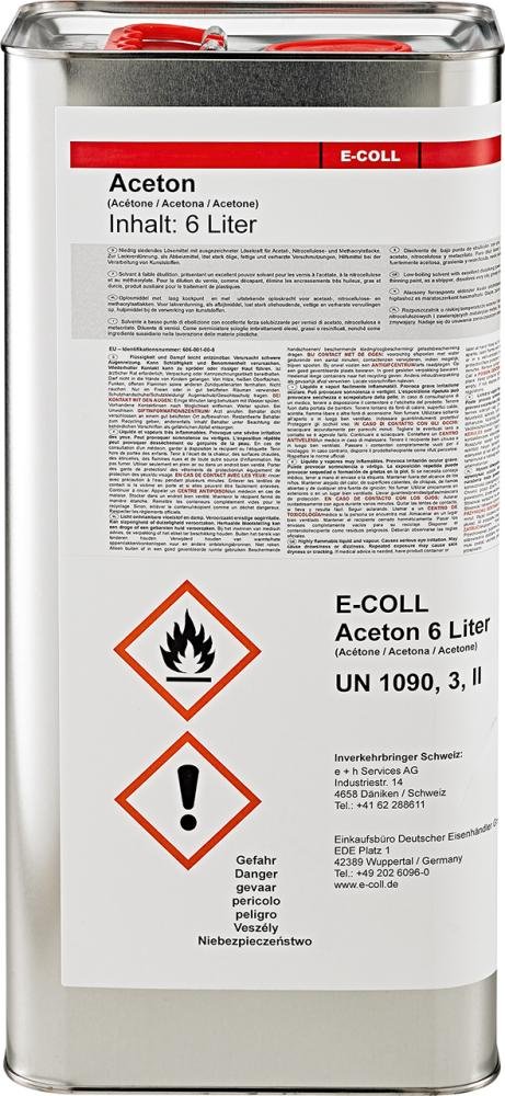 Aceton 6L Kanister E-COLL Produktbild img2 L