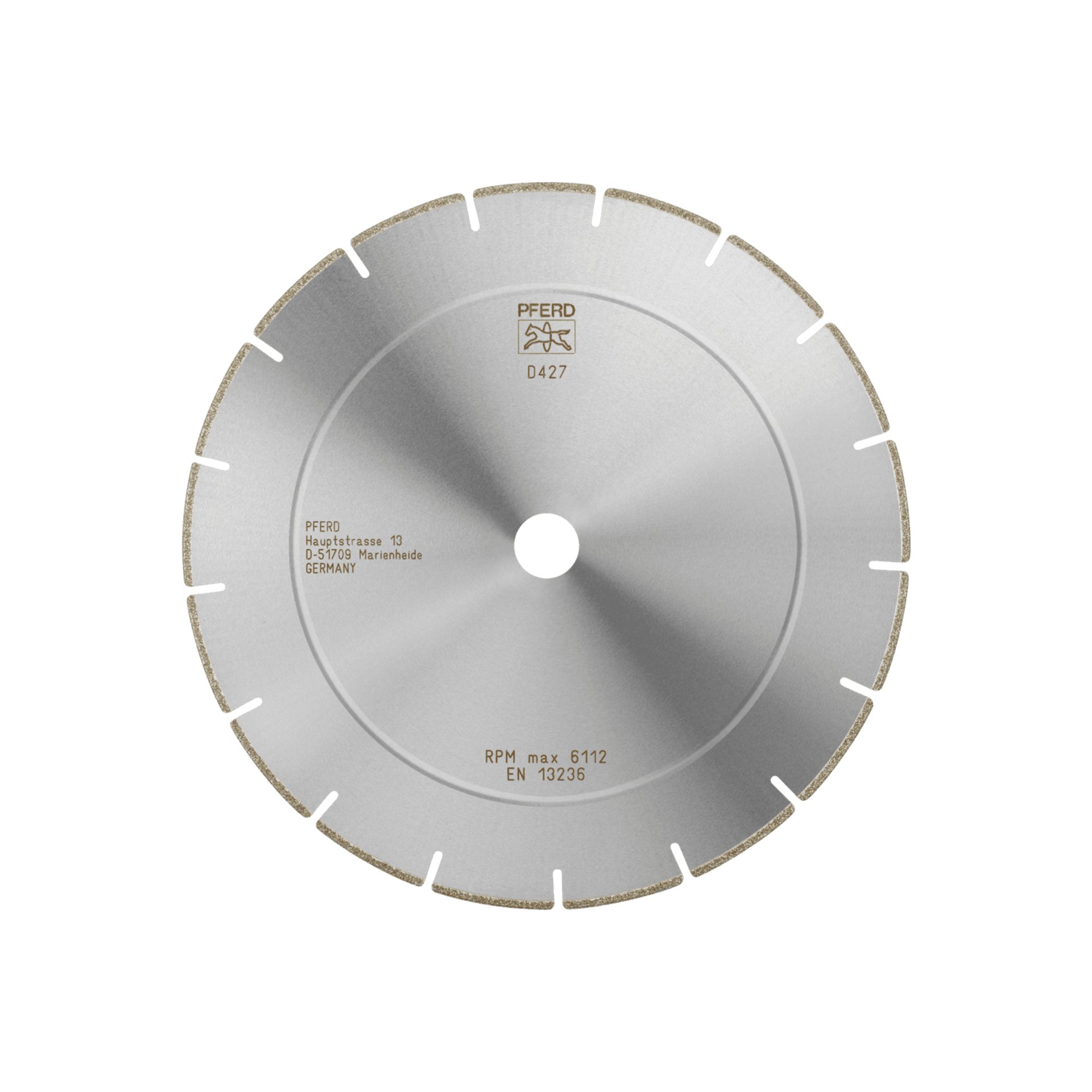 PFERD TOOLS Diamant-Trennscheibe D1A1R 250x2,5x22,23 mm D427 (grob) segmentiert für GFK/CFK Produktbild img1 L