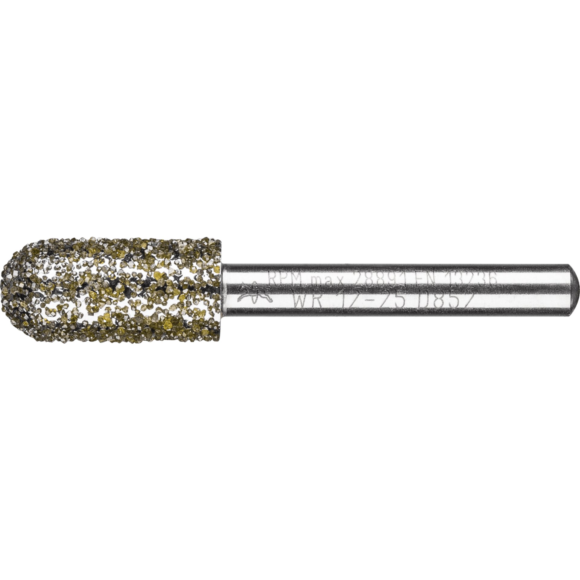 PFERD TOOLS Diamant-Schleifstift Walzenrund Ø12,0mm Schaft-Ø6 mm D852 (sehr grob) zum Entgraten Produktbild img1 L