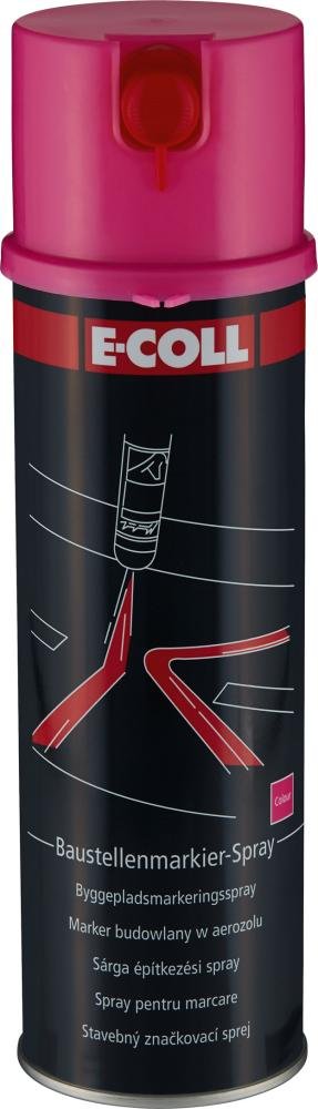 Baustellenmarkierspray 500ml pink E-COLL EE Produktbild img1 L