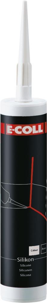 E-COLL Silikon-Dichtungs-masse essigvernetzend UV-beständig weiß 310ml Kartusche Produktbild img1 L