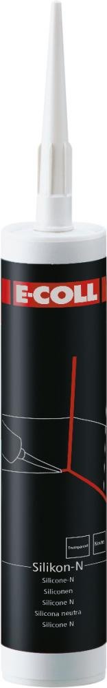 E-COLL Silikon-N Dichtma-sse neutralvernetzend UV-beständig transparent 310ml Kartusche Produktbild img1 L