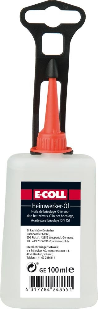 E-COLL Heimwerkeröl harz-/säurefrei reinigt schmiert schützt 100ml Flasche Produktbild img1 L