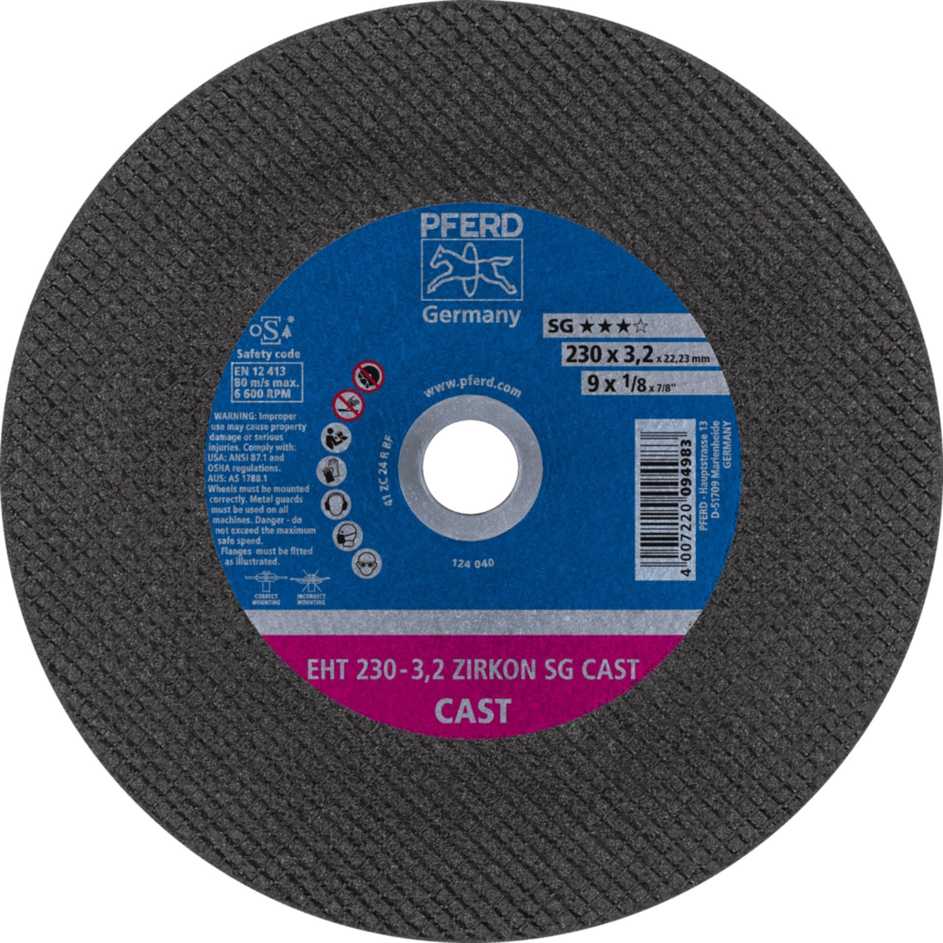 PFERD TOOLS Trennscheiben ZIRKON SG CAST ★★★☆ Produktbild img1 L