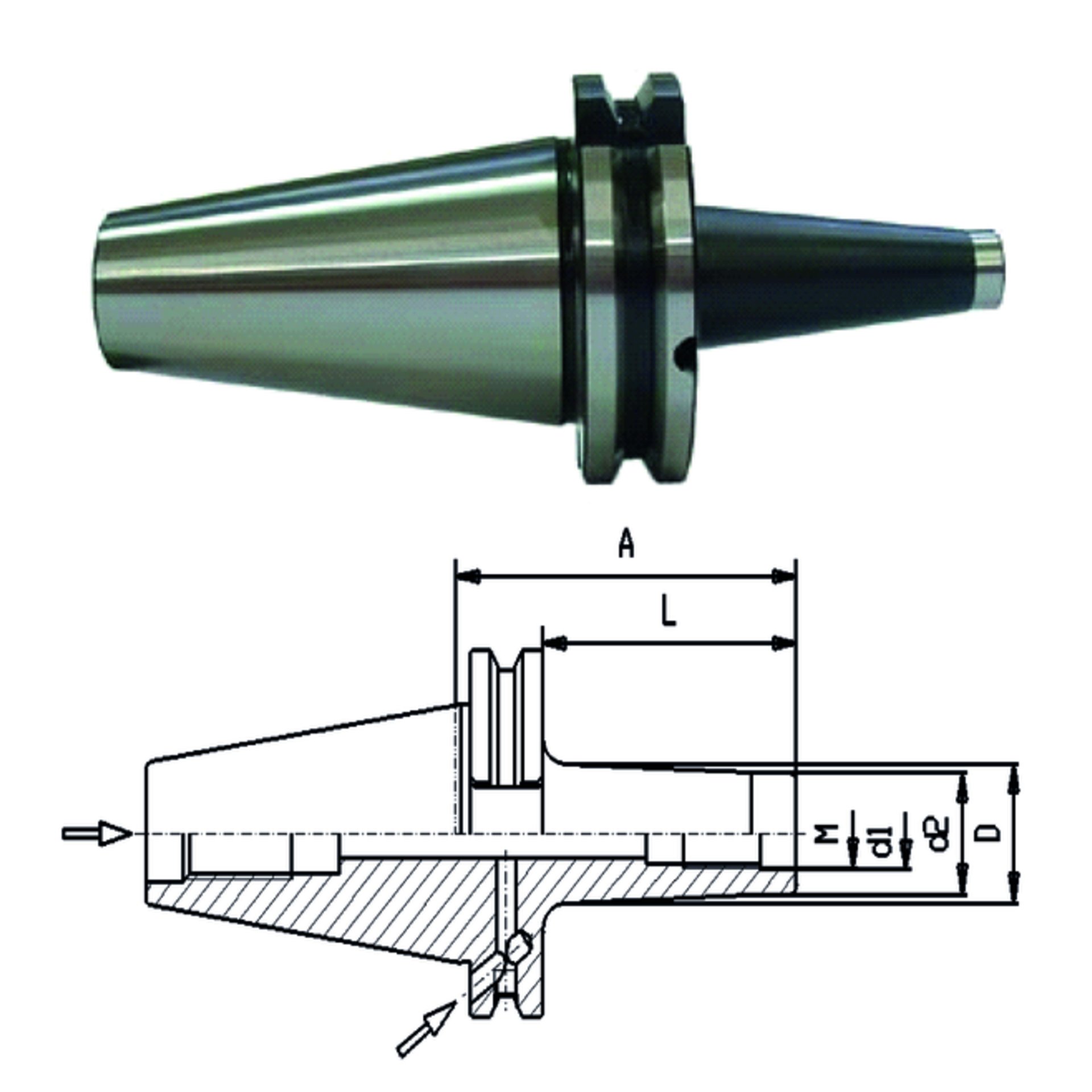 Aufnahme für Einschraubfräser SK40 G347D40xM 6x44 Produktbild img1 L