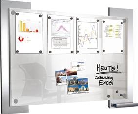 Infoboard Look B1060xH840m. satinierter Glasplatte Produktbild img1 L