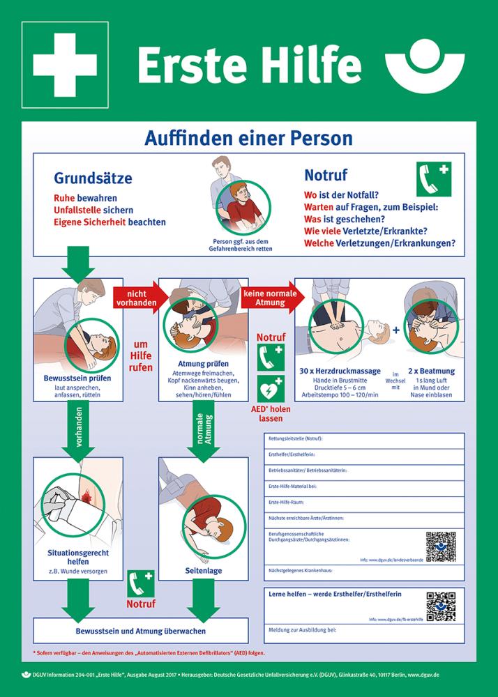 SAFETYMARKING Anleitung Erste Hilfe Kunststoff (PVC) B400xH560mm Produktbild img1 L