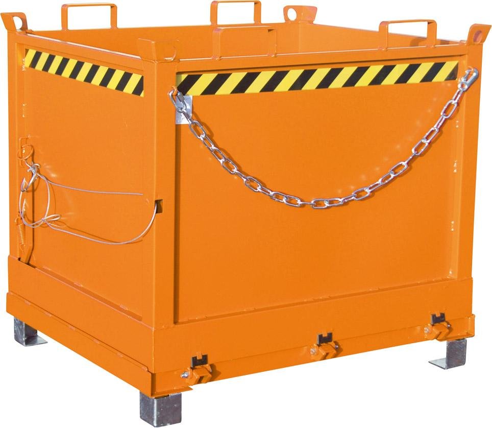 Klappbodenbehälter 1000l B1245xT1040xH1145 mm RAL2000 Tragkraft 1250kg Typ FB 1000 Produktbild img1 L