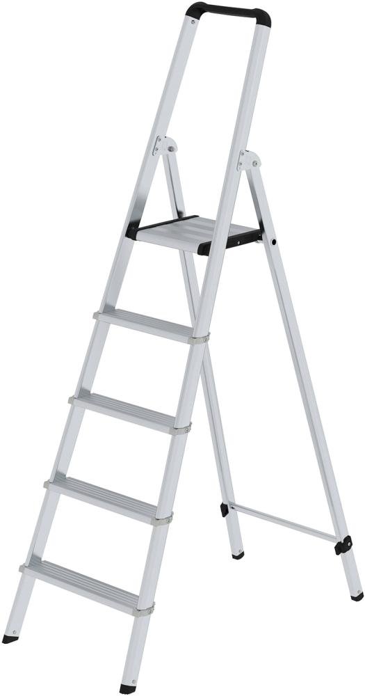 Alu-Stehleiter ML 5 Stufen Gesamthöhe 1,78 m Arbeitshöhe bis 3,15 m Produktbild img1 L