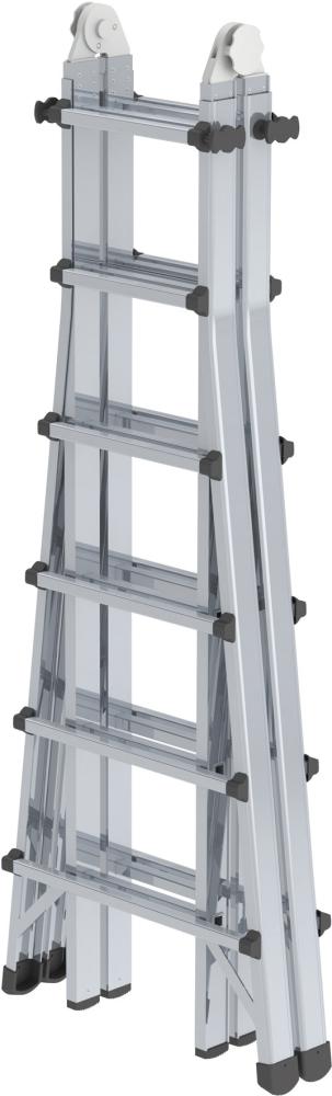 Zarges Teleskopleiter Alu 4x6 Sprossen GÜNZBURGER STEIGTECHNIK Produktbild img2 L