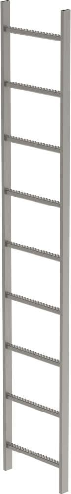 Schachtleiter 9 Sprossen L 2,52 m B440 mm LW 300 mm Edelstahl V4A Produktbild img1 L
