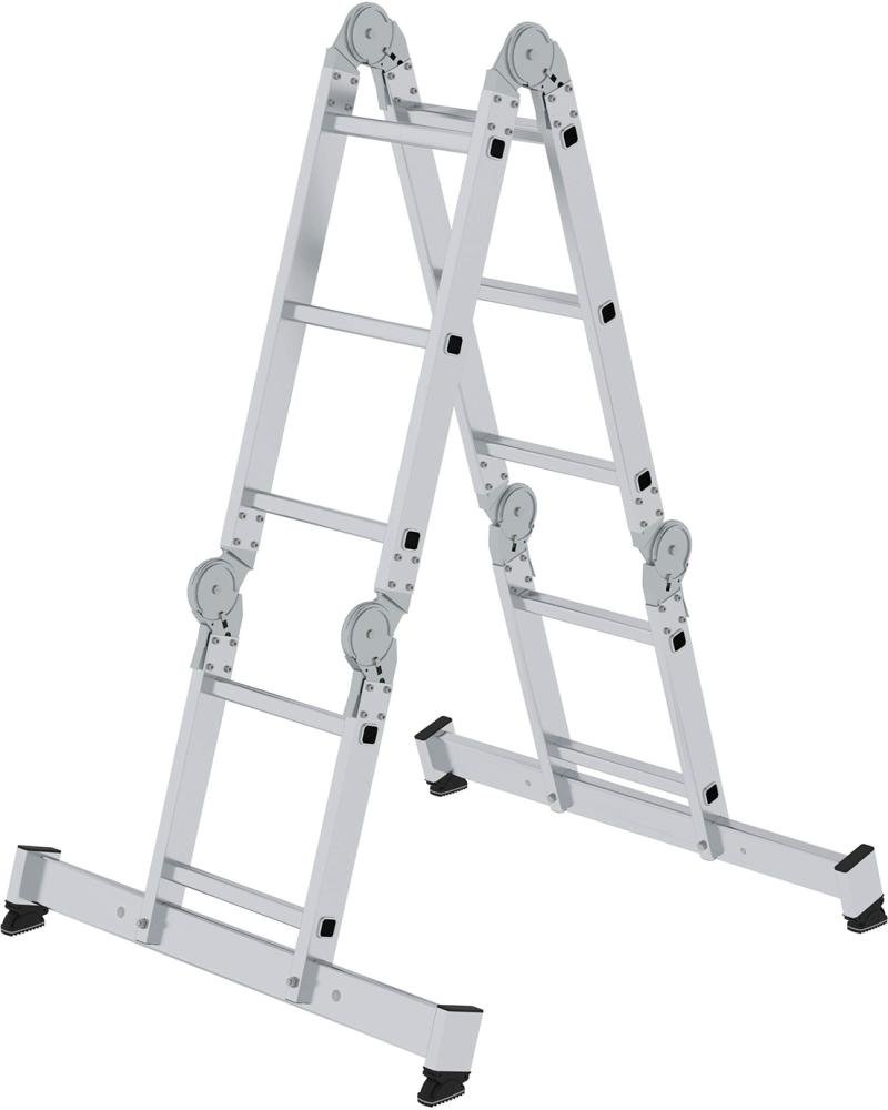 Alu-Vielzweckleiter 2x2 + 2x3 Sprossen Höhe als Bühne 0,63 m Arbeitshöhe bis 4,00 m Produktbild img1 L