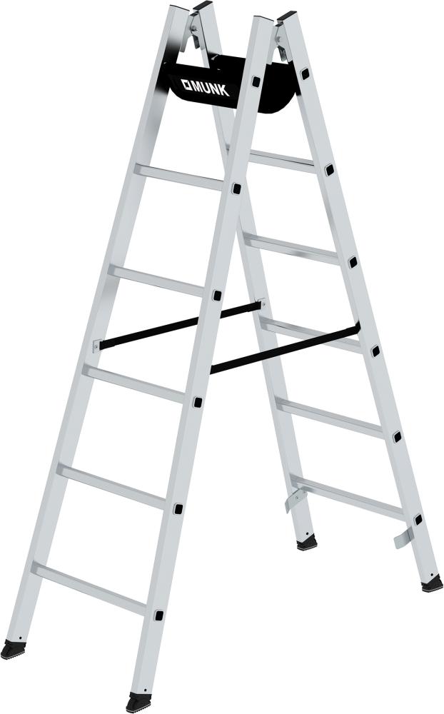 Alu-Stehleiter 2x6 Sprossen Leiterlänge 1,83 m Arbeitshöhe bis 3,30 m Produktbild img1 L