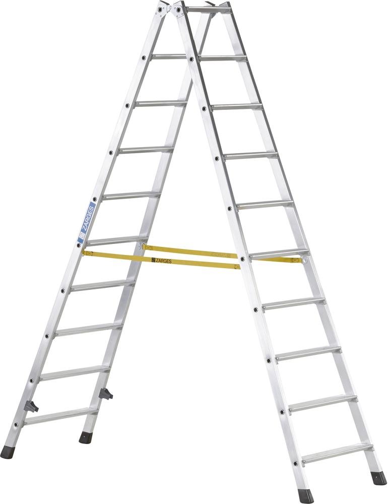 Stehleiter Nova B 2x10 Stufen Leiterlänge 2,30 m Arbeitshöhe 3,65 m ZARGES Produktbild img1 L