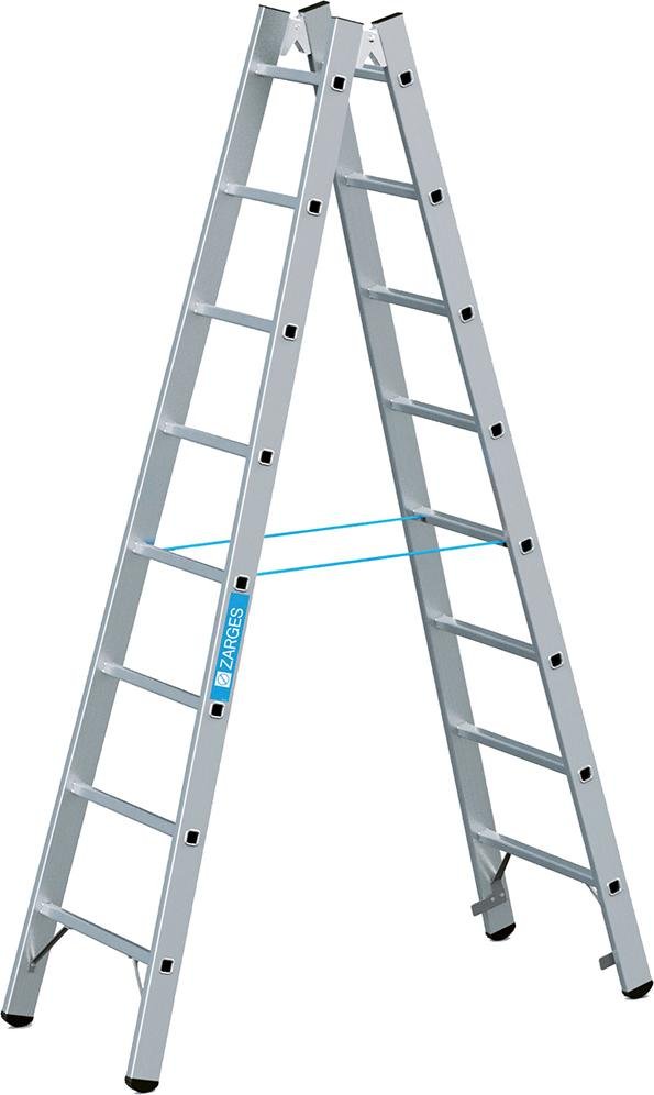 Stehleiter Coni B 2x8 Sprossen Leiterlänge 2,34 m Arbeitshöhe 3,55 m ZARGES Produktbild img1 L