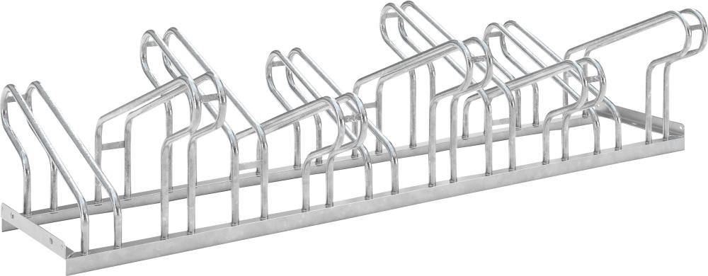 Fahrrad-Bügelparker zweiseitig, verzinkt L 1750 mm, 10 Plätze Produktbild img1 L