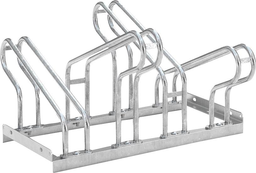 Fahrradparker Hoch/Tief zweiseitig, verzinkt L 700 mm, 4 Plätze Produktbild img1 L