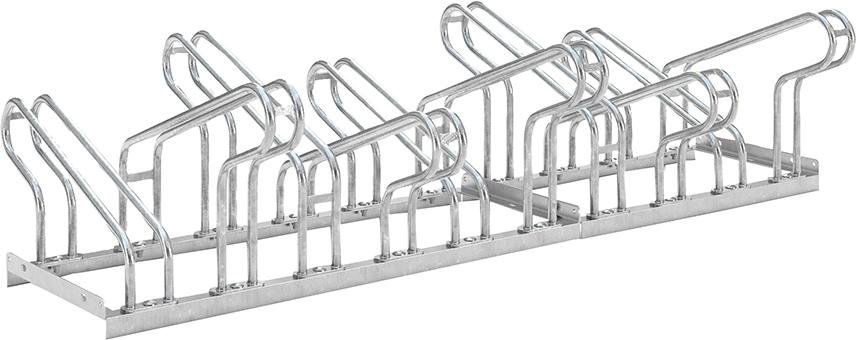 Fahrradparker Hoch/Tief zweiseitig, verzinkt L 1750 mm, 10 Plätze Produktbild img1 L