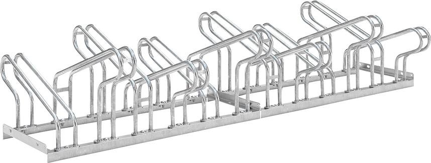 Fahrradparker Hoch/Tief zweiseitig, verzinkt L 2100 mm, 12 Plätze Produktbild img1 L