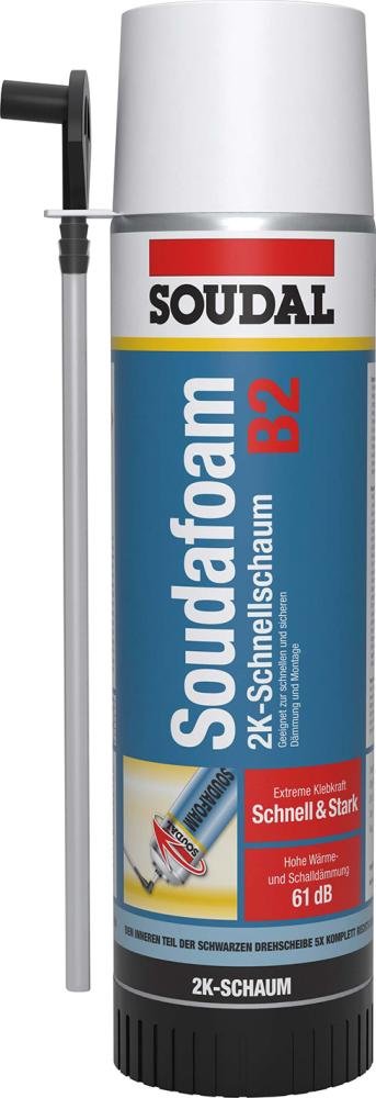 SOUDAL Soudafaom 2K B2 PU-Schaum (MDI-haltig) Baustoffklasse B2 400ml-Dose Produktbild img1 L