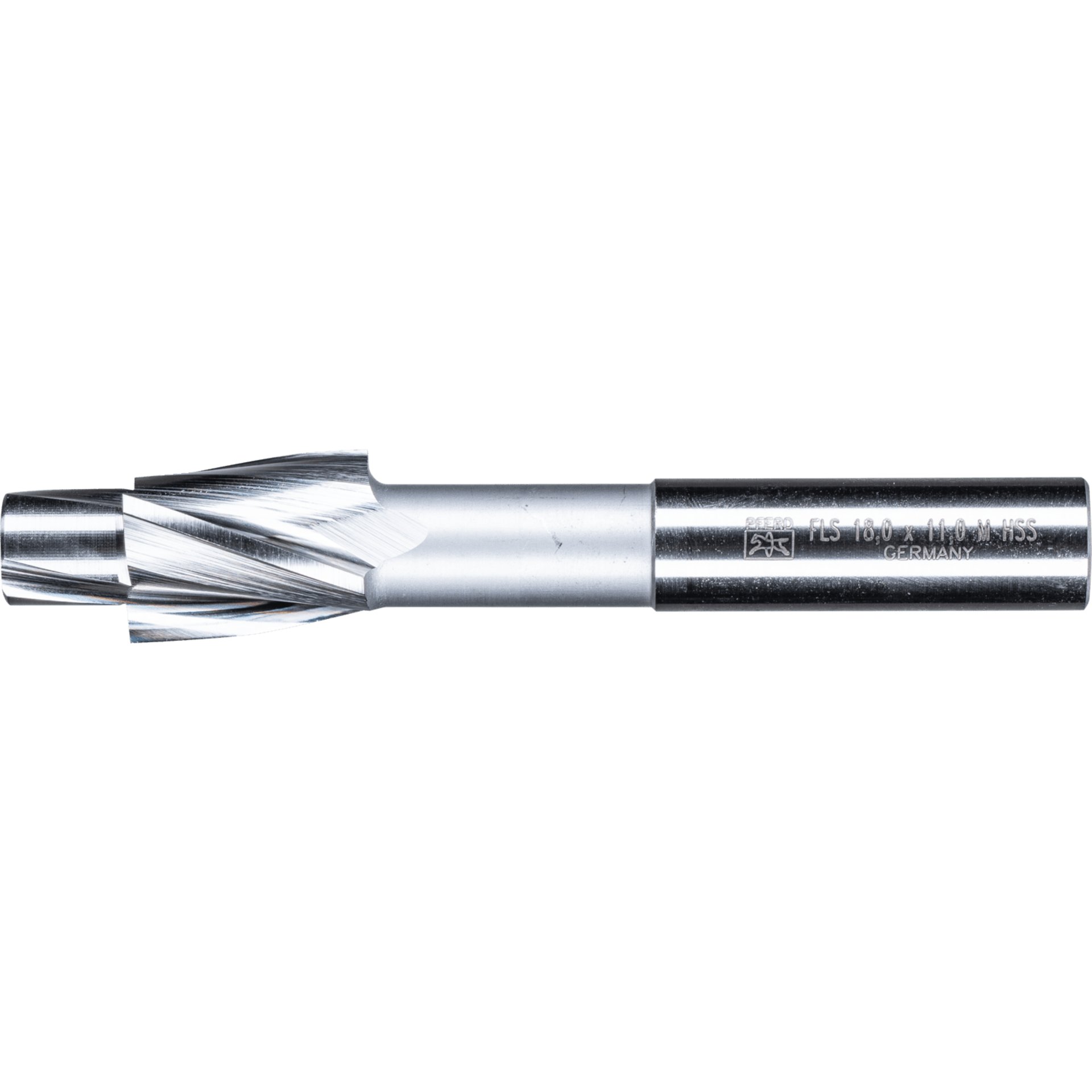 PFERD TOOLS HSS Flachsenker mit Führungszapfen DIN 373 Ø 18,0mm Schaft-Ø 12 mm mittel für Durchgangsloch Produktbild img1 L