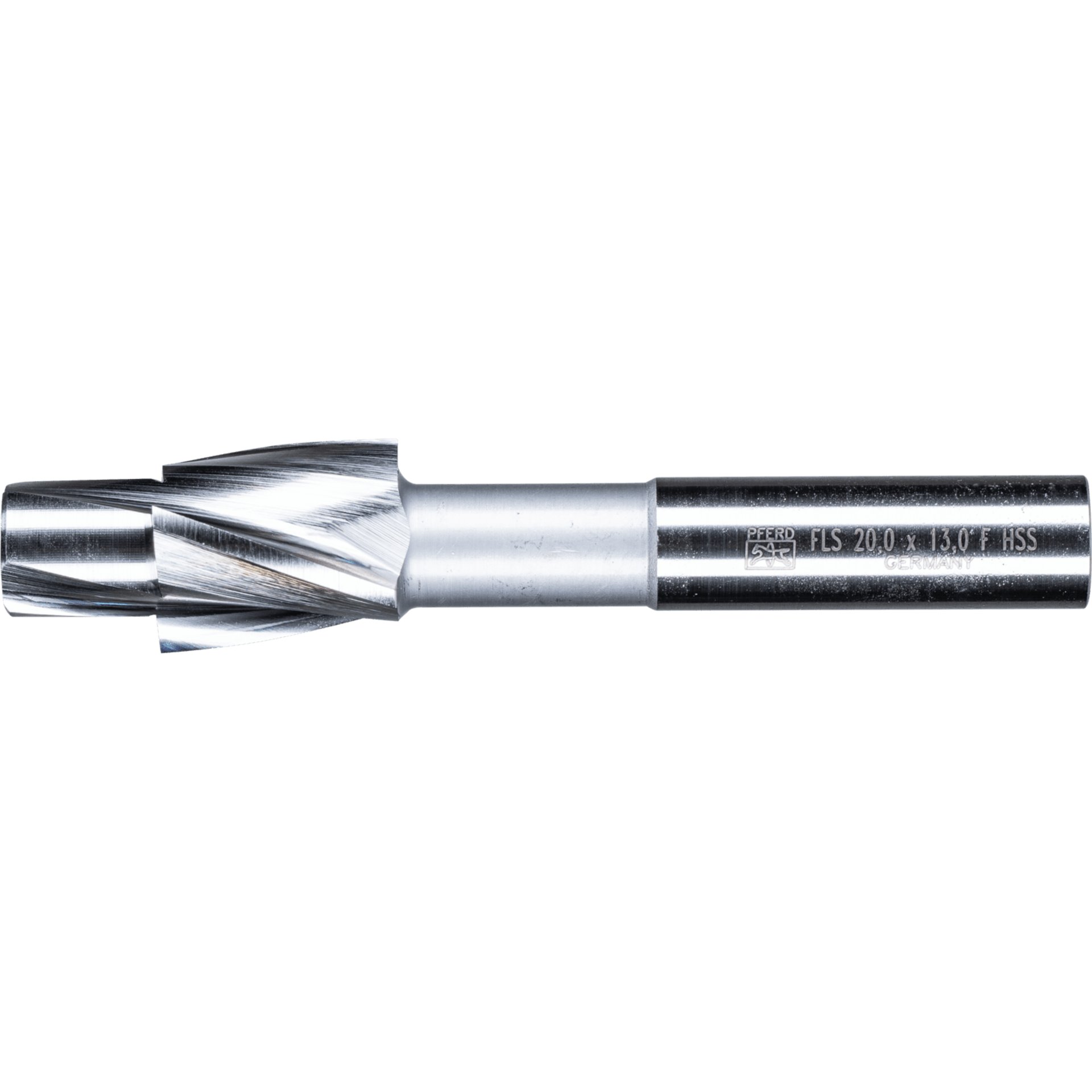 PFERD TOOLS HSS Flachsenker mit Führungszapfen DIN 373 Ø 20,0mm Schaft-Ø 12 mm fein für Durchgangsloch Produktbild img1 L