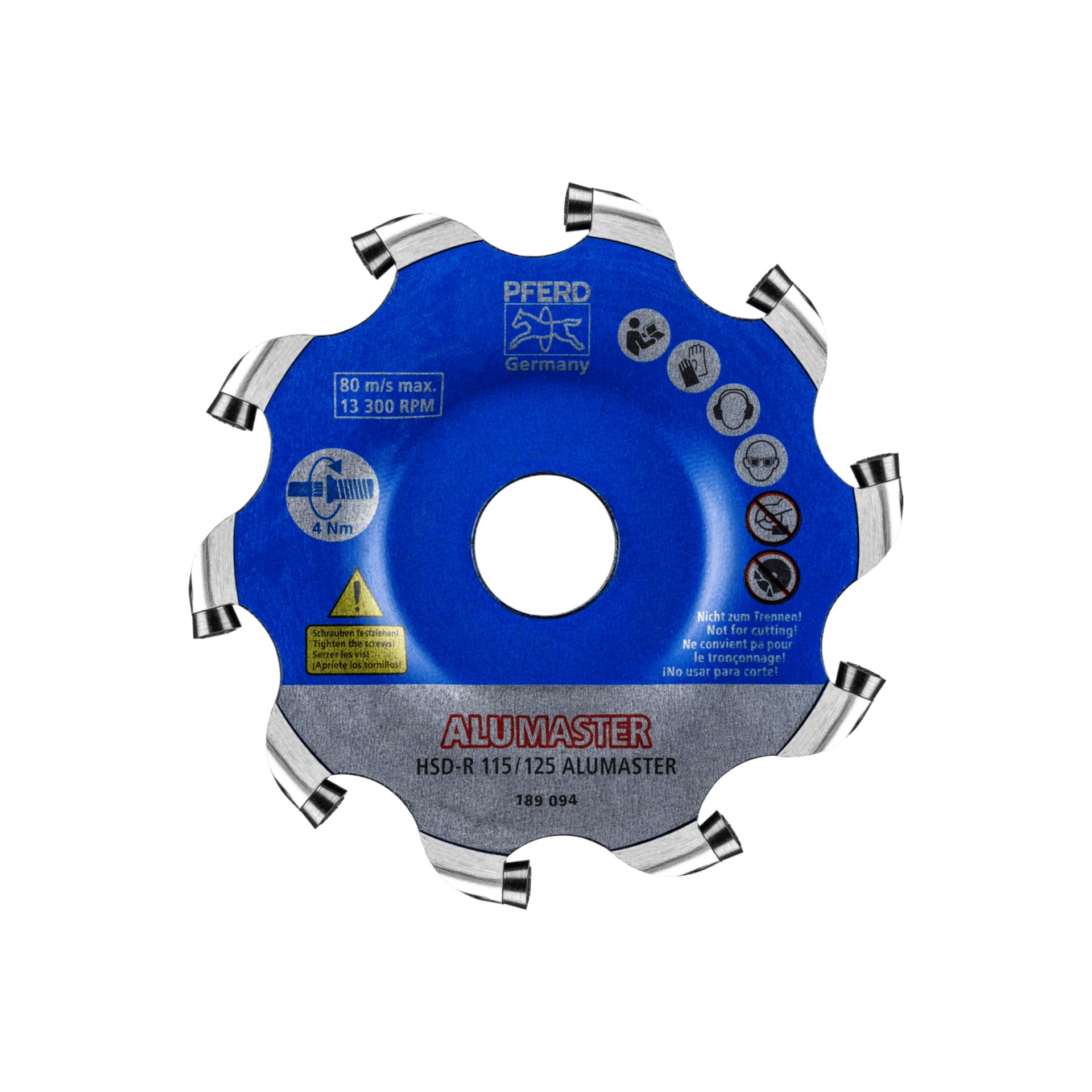 PFERD TOOLS Hochleistungsfrässcheibe ALUMASTER R Ø 115 mm für Winkelschleifer Alu Bearbeitung HICOAT Produktbild img1 L