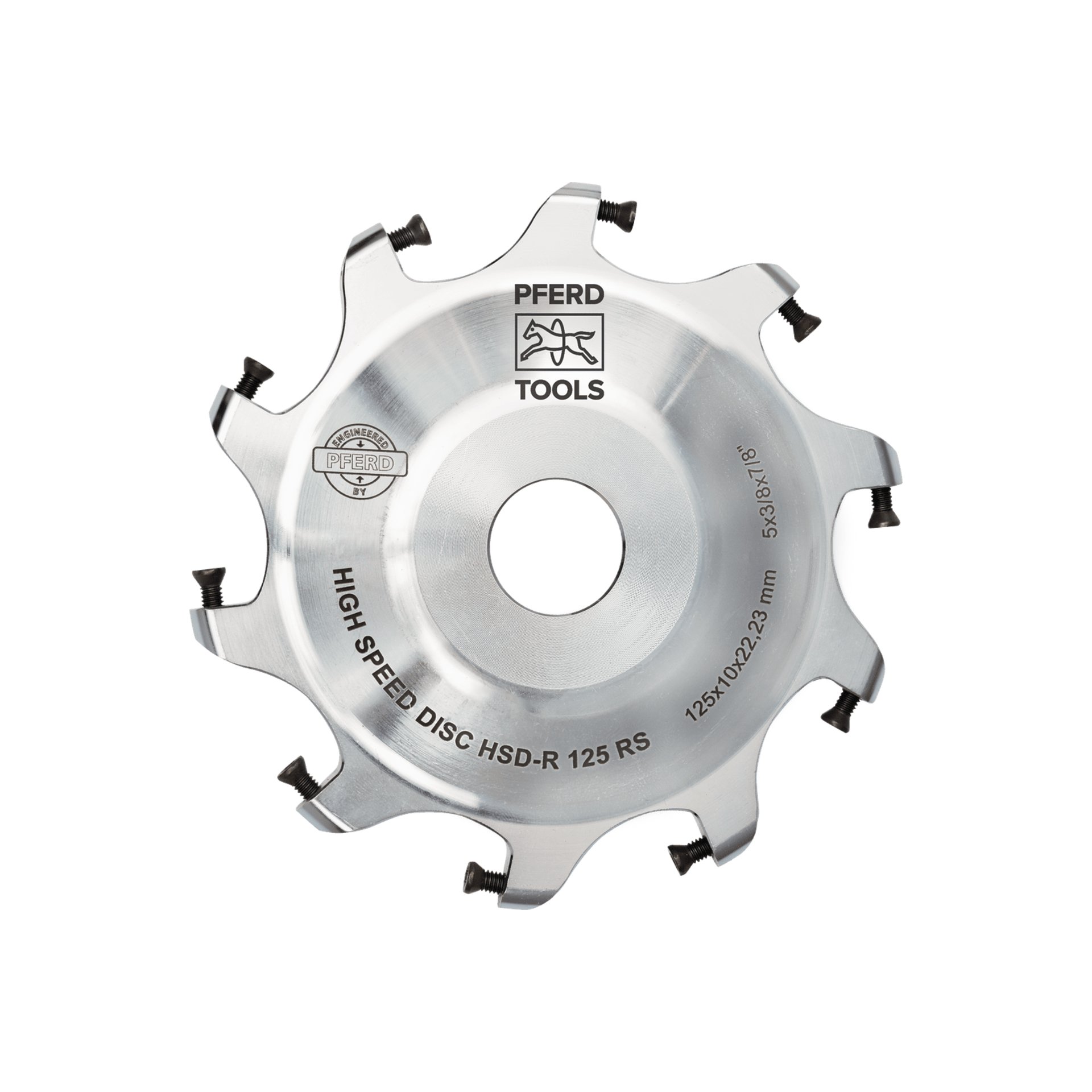 PFERD TOOLS Hochleistungsfrässcheibe ALUMASTER HSD-R Ø 125mm RS für den Robotereinsatz Alu Bearbeitung HICOAT beschichtet Produktbild img1 L
