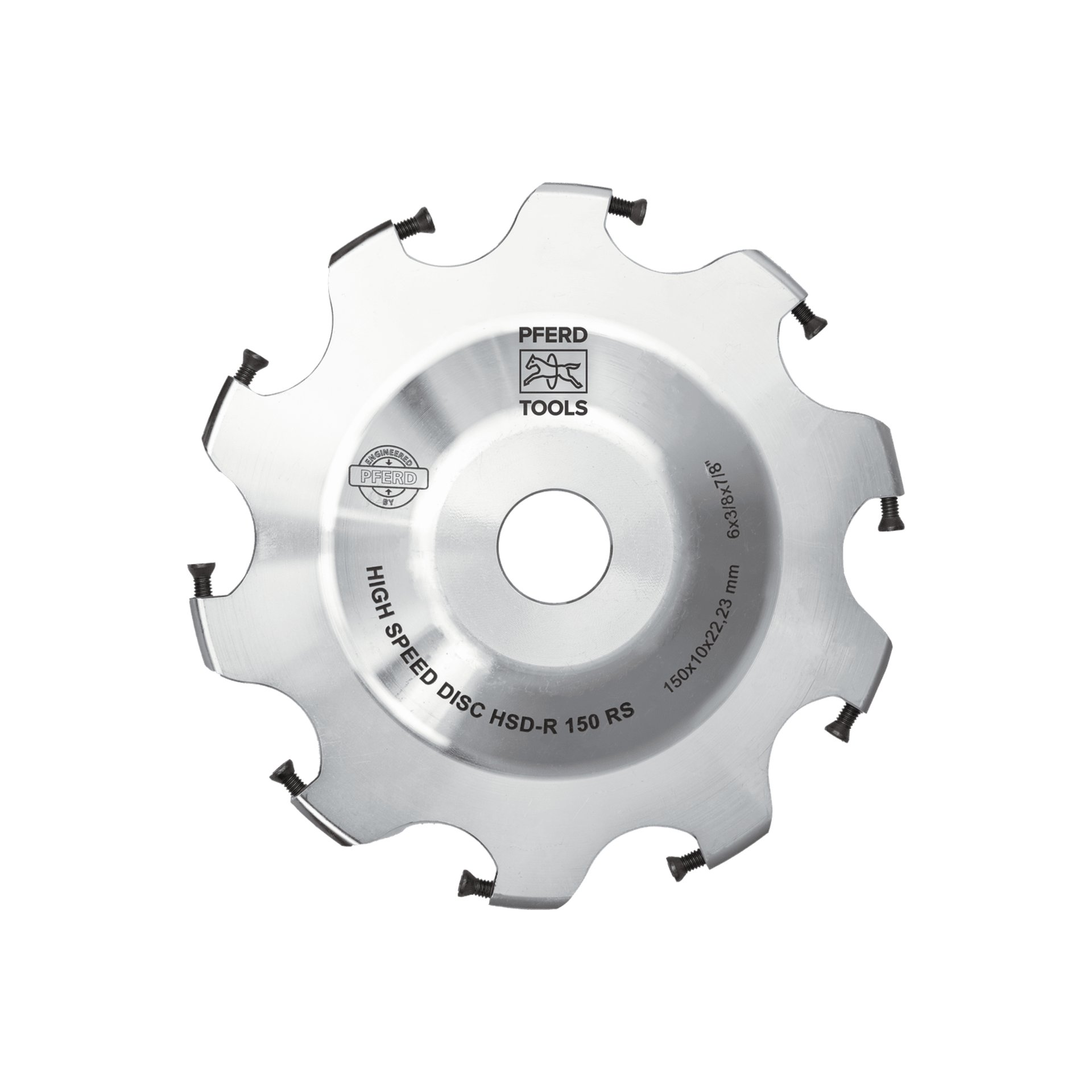 PFERD TOOLS Hochleistungsfrässcheibe ALUMASTER HSD-R Ø 150mm RS für den Robotereinsatz Alu Bearbeitung HICOAT beschichtet Produktbild img1 L