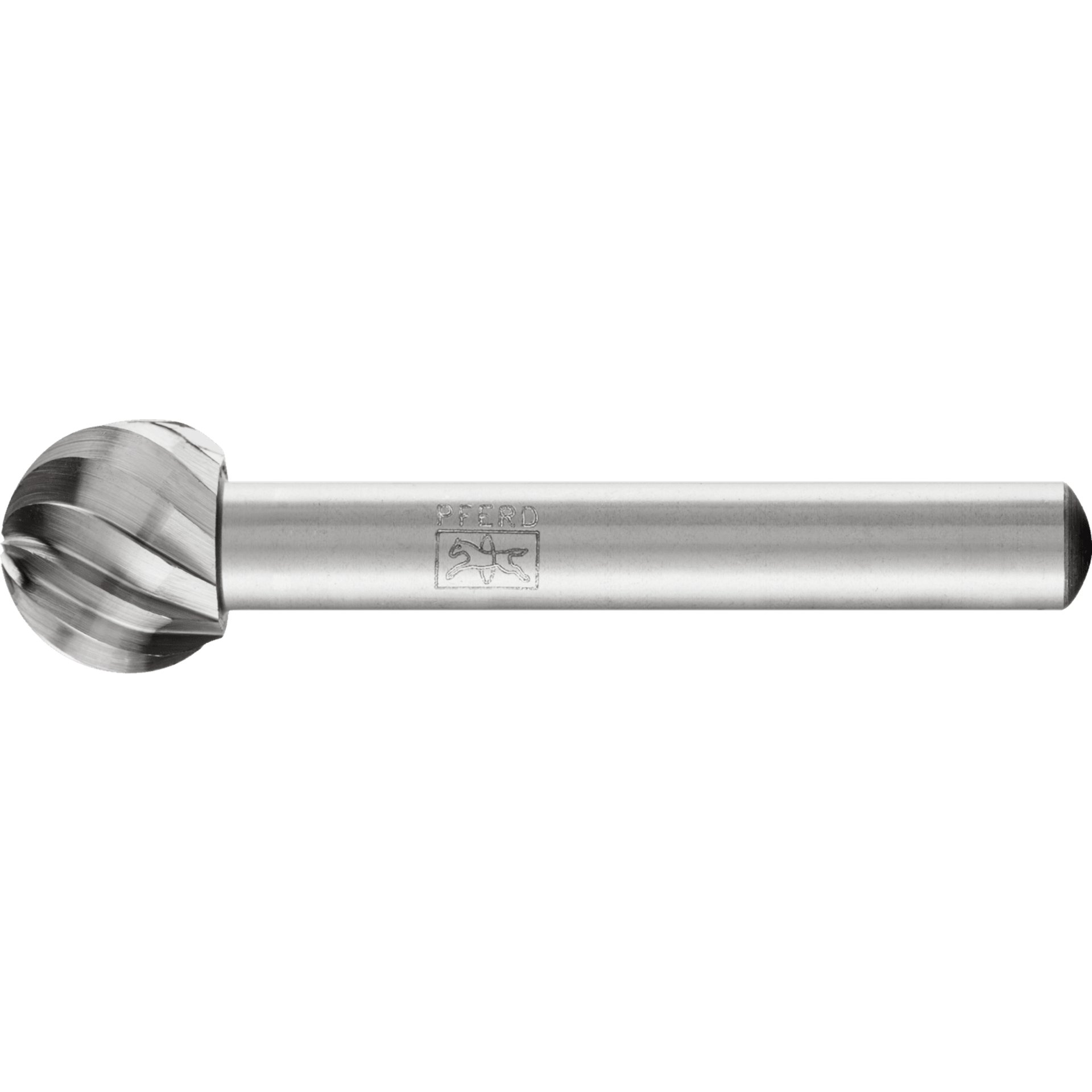 PFERD TOOLS HSS Frässtift Kugelform F Ø 12x10mm Schaft-Ø 6 mm Z 1 universal grob Produktbild img1 L