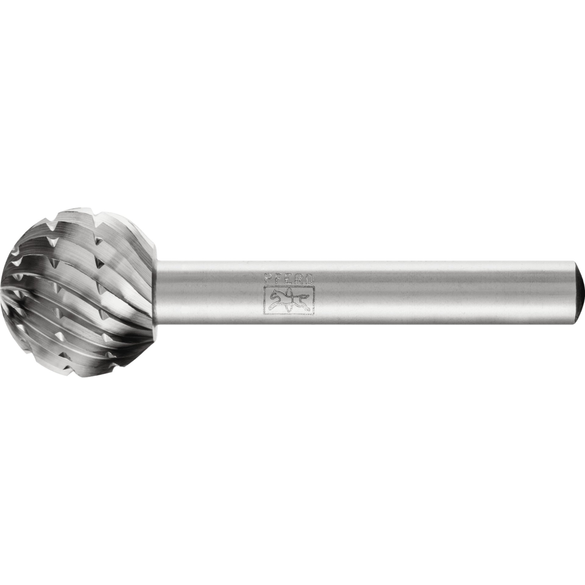 PFERD TOOLS HSS Frässtift Kugelform F Ø 16x14 mm Schaft-Ø 6 mm Z 2 universal mittel Spanbrecher Produktbild img1 L