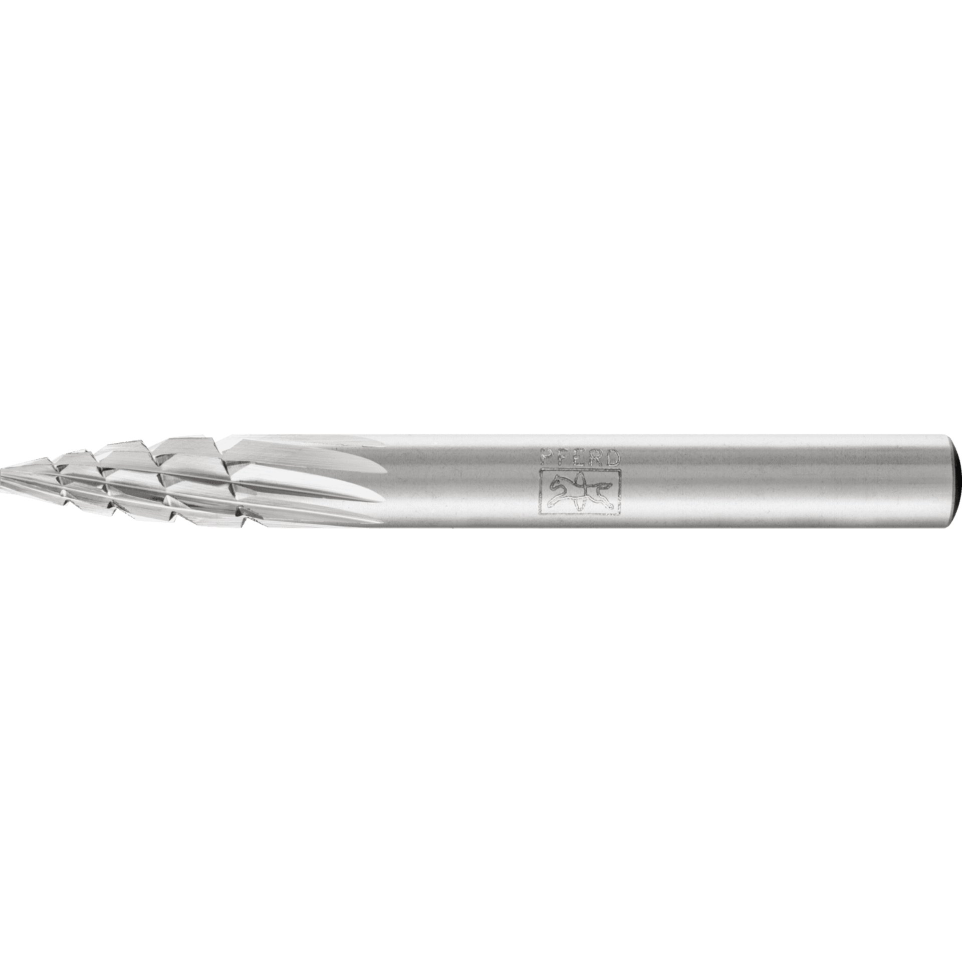 PFERD TOOLS HSS Frässtift Spitzbogenform K Ø 06x18 mm Schaft-Ø 6 mm Z 2 universal mittel Spanbrecher Produktbild img1 L