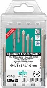HELLER QuickBit CeramicMaster 1/4"-Sechskantschaft Set ø 4/5/6/8/10mm 5-teilig Produktbild img1 L