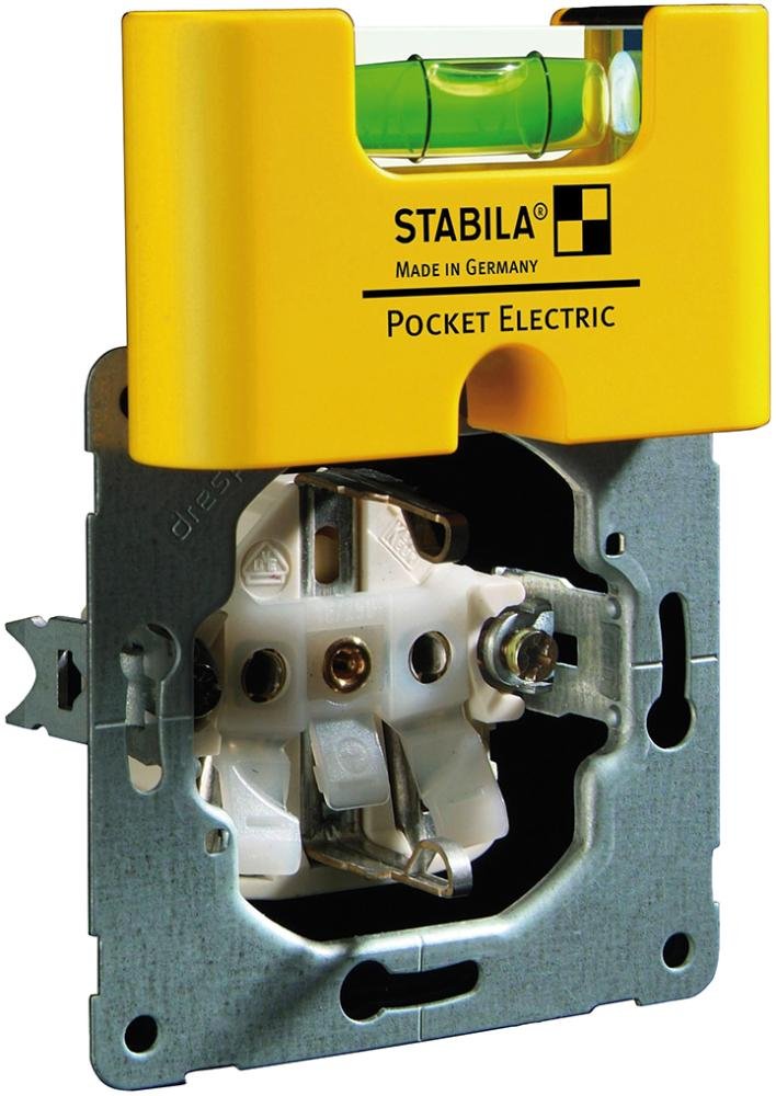 STABILA Mini-Wasserwaage Pocket Electric 7cm mit Gürtel-Clip Produktbild img2 L
