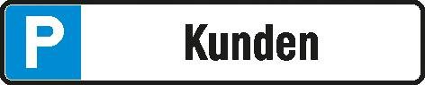 Parkplatzschild Alu B520xH110 mm Kunden SafetyMarking Produktbild img1 L