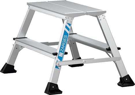 XLstep P - Podest breit 2 x 2 Stufen Plattformhöhe 0,49 m Arbeitshöhe 2,49 m Produktbild img1 L