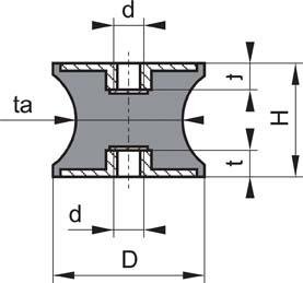 Gummi-Metall-Puffer talliert Typ C D10xH10 M4 NR57 Produktbild img1 L