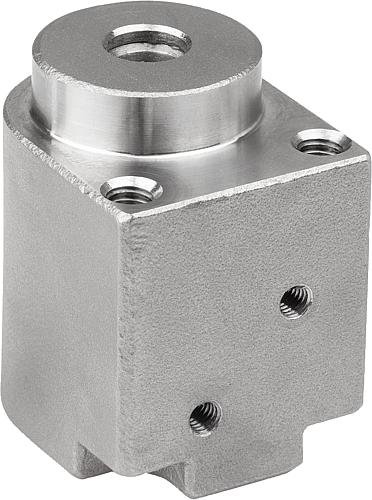 Kipp POSITIONIERAUFNAHME PNEUMATISCH, MIT FLANSCH, D=6, M04 F=40 F1=6 FH=100, EDEL... Produktbild img1 L