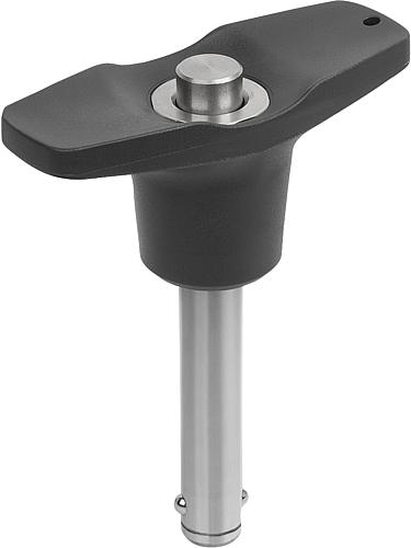 KUGELSPERRBOLZEN MIT T-GRIFF, D1=10, L=45, L1=8,9, L5=53,9, EDELSTAHL 1.4542,... Produktbild img1 L