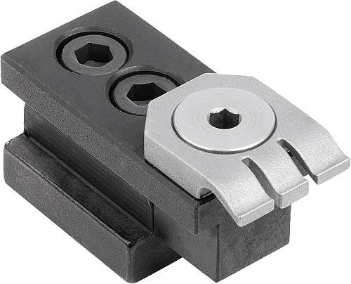 Kipp FLACHSPANNER FÜR T-NUT, BN=10, L=46, B=18, H=10,5, STAHL, KOMP:FEDERSTAHL Produktbild img1 L