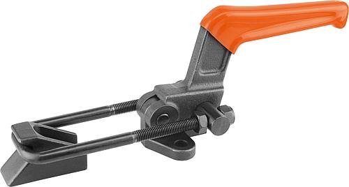 Kipp BÜGELSPANNER STAHL, MIT GEGENHALTER, KOMP:KUNSTSTOFF, ORANGE Produktbild img1 L