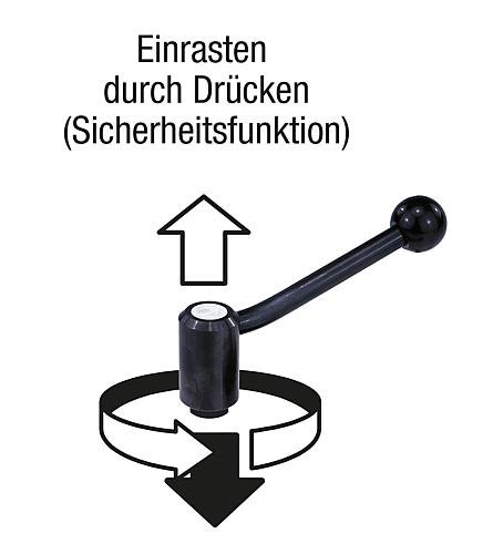 Kipp Spannhebel mit Sicherheitsfunktion  Innengewinde Produktbild img3 L