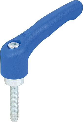 KLEMMHEBEL GR.2 M08X55, HOCHLEISTUNGSTHERMOPLAST BLAU RAL5017, KOMP:STAHL BLA... Produktbild img1 L