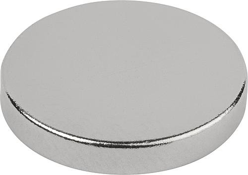 ROHMAGNET SCHEIBENMAGNET, NDFEB VERNICKELT, D=10 ±0,1 Produktbild img1 L