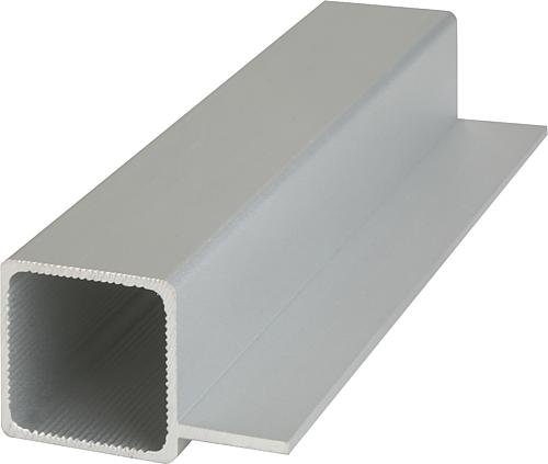 Kipp VIERKANTROHR MIT STEG, L=2000, A=25, S=2, ALUMINIUM SILBER ELOXIERT Produktbild img1 L