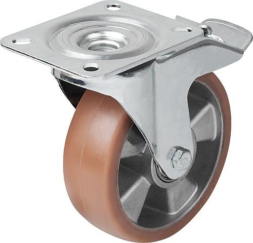 LENKROLLE MIT FESTSTELLSYS STOP-FIX, D=200, B=50, GUMMI, M.GERINGEM ROLLWIDER... Produktbild img1 L