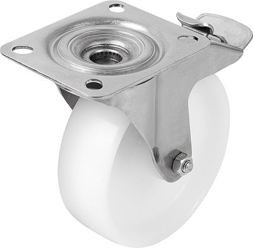 LENKROLLE MIT FESTSTELLSYS STOP-FIX, D=150, B=50, POLYAMID, KOMP:EDELSTAHL Produktbild img1 L