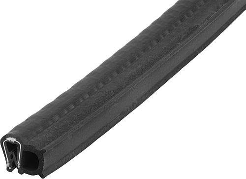 KANTENSCHUTZ-DICHTPROFIL MIT DICHTUNG 20000X9X13, FORM:D, EPDM SCHWARZ, KOMP:... Produktbild img1 L