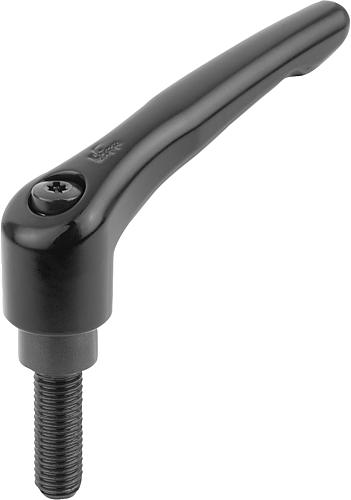 KLEMMHEBEL GR.0 M04X45, ZINK SCHWARZ SEIDENMATT KUNSTSTOFFBESCHICHTET, KOMP:S... Produktbild img1 L